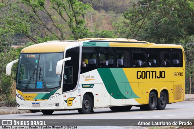 Empresa Gontijo de Transportes 15080 na cidade de Teófilo Otoni, Minas Gerais, Brasil, por Athos Lauriano do Prado. Número da foto: #12496394.