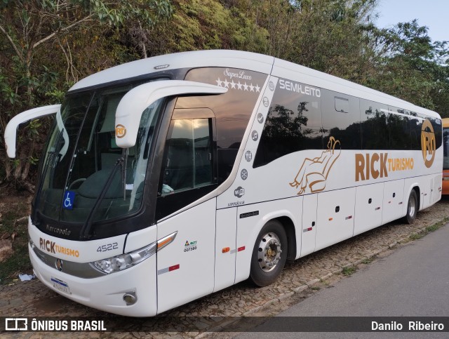 Transporte Rick Turismo 4522 na cidade de Valença, Rio de Janeiro, Brasil, por Danilo  Ribeiro. Número da foto: #12495134.