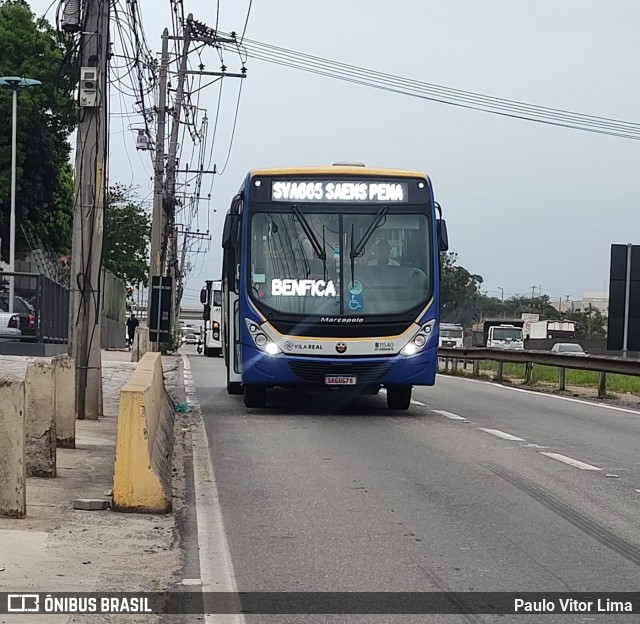 Viação Vila Real B11540 na cidade de Rio de Janeiro, Rio de Janeiro, Brasil, por Paulo Vitor Lima. Número da foto: #12496567.