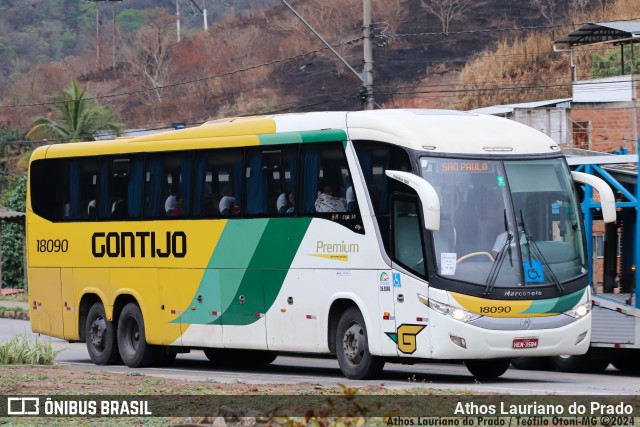 Empresa Gontijo de Transportes 18090 na cidade de Teófilo Otoni, Minas Gerais, Brasil, por Athos Lauriano do Prado. Número da foto: #12496400.