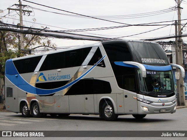 Buses Altas Cumbres JHXZ29 na cidade de Santiago, Santiago, Metropolitana de Santiago, Chile, por João Victor. Número da foto: #12497706.