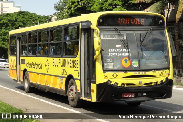Viação Sul Fluminense 1206 na cidade de Volta Redonda, Rio de Janeiro, Brasil, por Paulo Henrique Pereira Borges. Número da foto: #12497406.