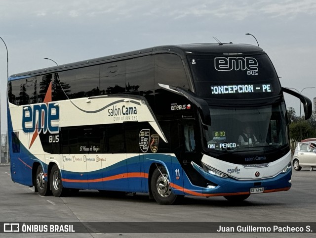 Pullman Eme Bus 11 na cidade de Santiago, Santiago, Metropolitana de Santiago, Chile, por Juan Guillermo Pacheco S.. Número da foto: #12497860.