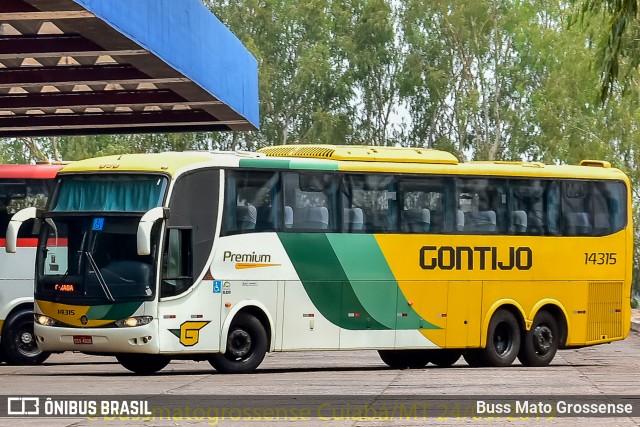 Empresa Gontijo de Transportes 14315 na cidade de Cuiabá, Mato Grosso, Brasil, por Buss Mato Grossense. Número da foto: #12455346.