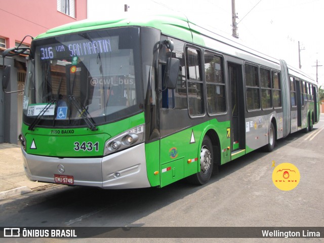 VB Transportes e Turismo 3431 na cidade de Campinas, São Paulo, Brasil, por Wellington Lima. Número da foto: #12455270.