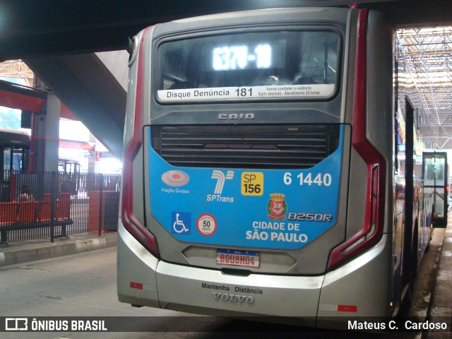 Viação Grajaú S.A. 6 1440 na cidade de São Paulo, São Paulo, Brasil, por Mateus C.  Cardoso. Número da foto: #12455674.