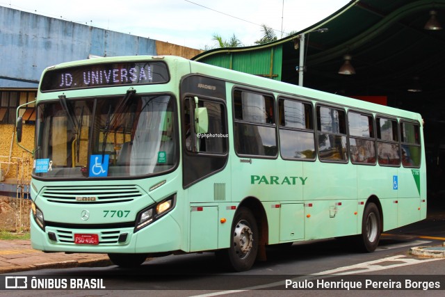 Viação Paraty 7707 na cidade de Araraquara, São Paulo, Brasil, por Paulo Henrique Pereira Borges. Número da foto: #12455578.