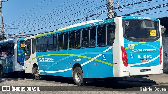 Viação Ponte Coberta RJ 190.042 na cidade de Rio de Janeiro, Rio de Janeiro, Brasil, por Gabriel Sousa. Número da foto: #12455409.