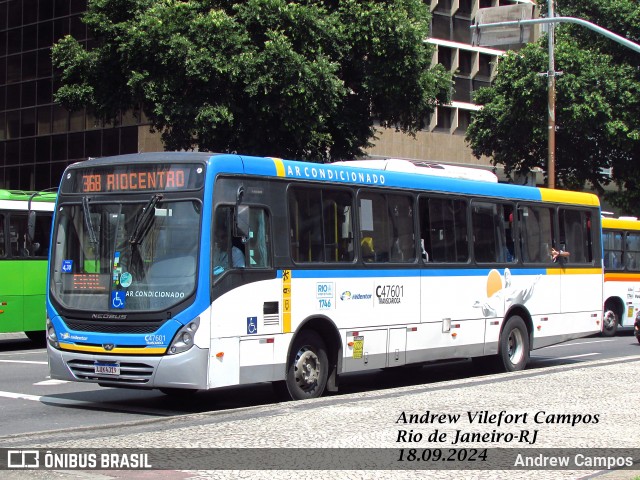 Viação Redentor C47601 na cidade de Rio de Janeiro, Rio de Janeiro, Brasil, por Andrew Campos. Número da foto: #12454123.