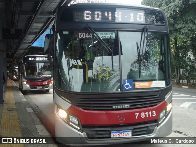 Transwolff Transportes e Turismo 7 8113 na cidade de São Paulo, São Paulo, Brasil, por Mateus C.  Cardoso. Número da foto: #12453567.