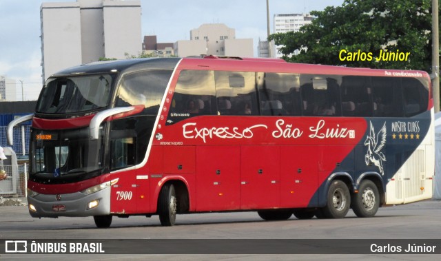 Expresso São Luiz 7900 na cidade de Goiânia, Goiás, Brasil, por Carlos Júnior. Número da foto: #12500021.