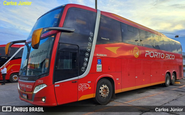 Auto Viação Porto Rico 2302 na cidade de Goiânia, Goiás, Brasil, por Carlos Júnior. Número da foto: #12500204.