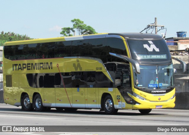 Viação Nova Itapemirim 50186 na cidade de Duque de Caxias, Rio de Janeiro, Brasil, por Diego Oliveira. Número da foto: #12498803.