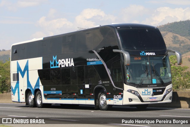 Empresa de Ônibus Nossa Senhora da Penha 64085 na cidade de Roseira, São Paulo, Brasil, por Paulo Henrique Pereira Borges. Número da foto: #12500262.