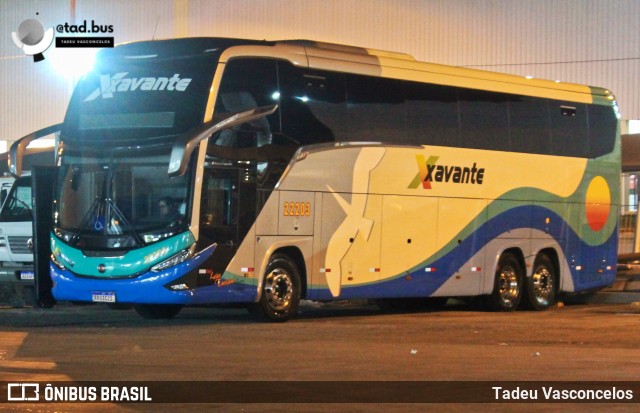 Viação Xavante 22203 na cidade de Goiânia, Goiás, Brasil, por Tadeu Vasconcelos. Número da foto: #12498603.