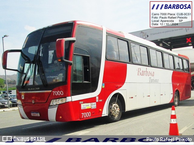Barbosa Turismo 7000 na cidade de Aparecida, São Paulo, Brasil, por Paulo Rafael Peixoto. Número da foto: #12498515.