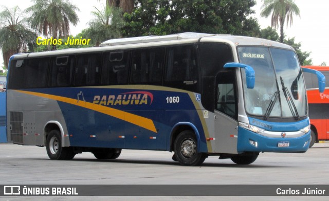 Viação Paraúna 1060 na cidade de Goiânia, Goiás, Brasil, por Carlos Júnior. Número da foto: #12500041.