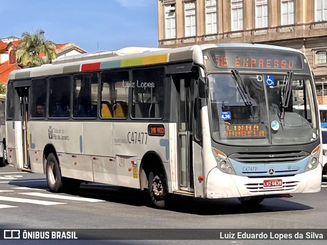 Viação Redentor C47477 na cidade de Rio de Janeiro, Rio de Janeiro, Brasil, por Luiz Eduardo Lopes da Silva. Número da foto: #12498962.