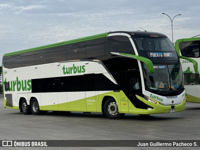 TurBus 3109 na cidade de Santiago, Santiago, Metropolitana de Santiago, Chile, por Juan Guillermo Pacheco S.. Número da foto: #12497885.