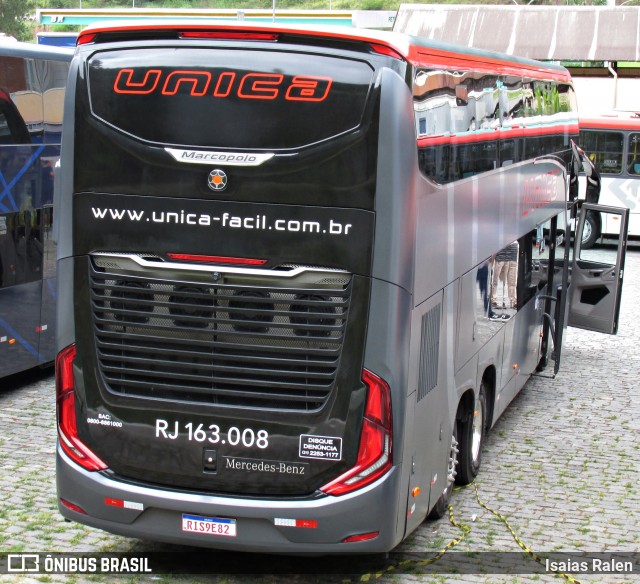 Transportes Única Petrópolis RJ 163.008 na cidade de Juiz de Fora, Minas Gerais, Brasil, por Isaias Ralen. Número da foto: #12499464.