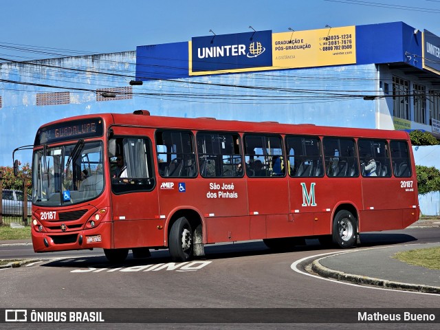 Auto Viação São José dos Pinhais 20187 na cidade de São José dos Pinhais, Paraná, Brasil, por Matheus Bueno. Número da foto: #12500863.
