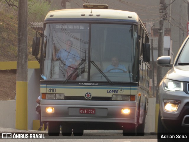 Viação Lopes 410 na cidade de João Monlevade, Minas Gerais, Brasil, por Adrian Sena. Número da foto: #12498281.