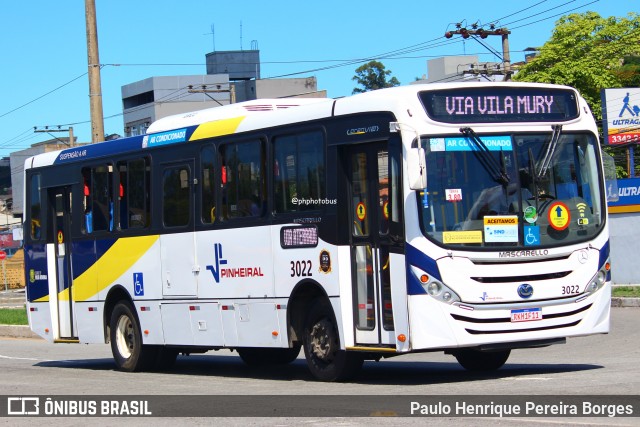 Viação Pinheiral 3022 na cidade de Volta Redonda, Rio de Janeiro, Brasil, por Paulo Henrique Pereira Borges. Número da foto: #12500159.