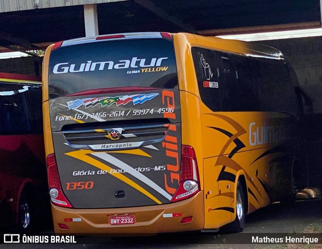 Guimatur Transporte e Turismo 1350 na cidade de Deodápolis, Mato Grosso do Sul, Brasil, por Matheus Henrique. Número da foto: #12502054.
