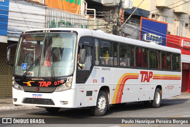 TAP Turismo e Fretamento 074 na cidade de Barra do Piraí, Rio de Janeiro, Brasil, por Paulo Henrique Pereira Borges. Número da foto: #12503240.