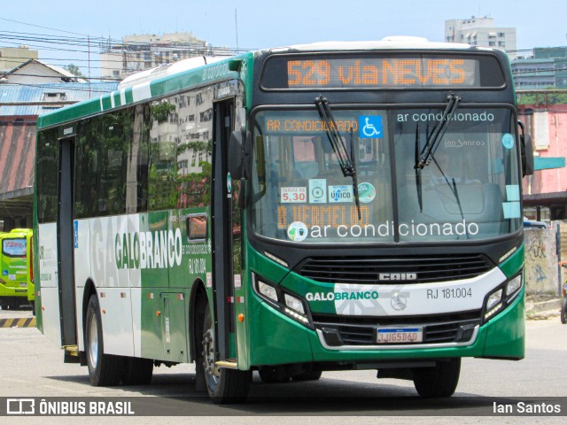 Viação Galo Branco RJ 181.004 na cidade de Niterói, Rio de Janeiro, Brasil, por Ian Santos. Número da foto: #12502233.