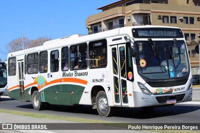 Viação Montes Brancos RJ 196.097 na cidade de São Pedro da Aldeia, Rio de Janeiro, Brasil, por Paulo Henrique Pereira Borges. Número da foto: #12503169.