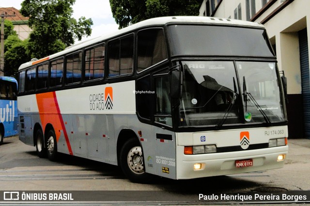 Viação Cidade do Aço RJ 174.063 na cidade de Rio de Janeiro, Rio de Janeiro, Brasil, por Paulo Henrique Pereira Borges. Número da foto: #12503137.