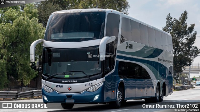 ETN - Enlaces Terrestres Nacionales 7063 na cidade de Huehuetoca, Estado de México, México, por Omar Ramírez Thor2102. Número da foto: #12503426.