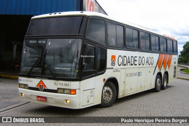 Viação Cidade do Aço RJ 174.063 na cidade de Resende, Rio de Janeiro, Brasil, por Paulo Henrique Pereira Borges. Número da foto: #12503135.