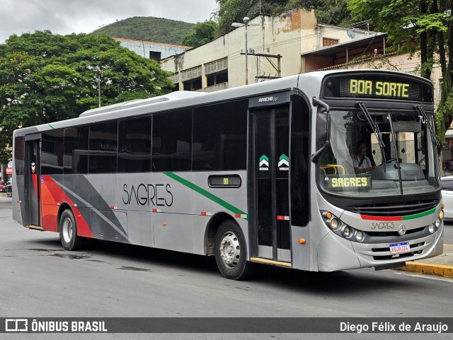 Sagres Turismo e Fretamento 709 na cidade de Cantagalo, Rio de Janeiro, Brasil, por Diego Félix de Araujo. Número da foto: #12502264.