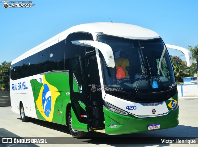 Real Brasil Turismo 420 na cidade de Duque de Caxias, Rio de Janeiro, Brasil, por Victor Henrique. Número da foto: #12503125.