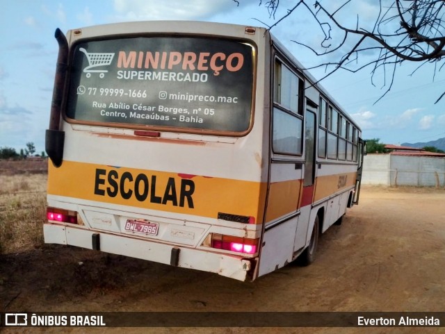 Ônibus Particulares BWL7985 na cidade de Macaúbas, Bahia, Brasil, por Everton Almeida. Número da foto: #12502734.