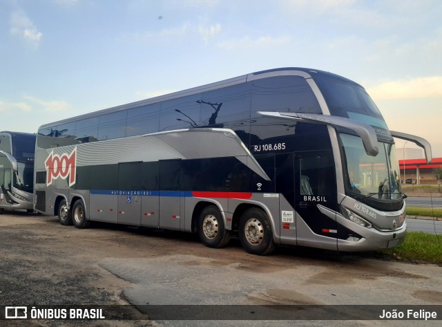 Auto Viação 1001 RJ 108.685 na cidade de Guaratinguetá, São Paulo, Brasil, por João Felipe. Número da foto: #12502038.