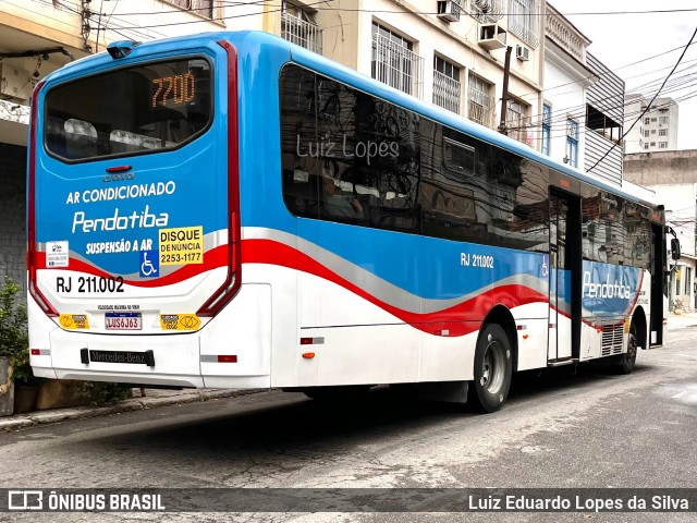 Viação Pendotiba RJ 211.002 na cidade de Niterói, Rio de Janeiro, Brasil, por Luiz Eduardo Lopes da Silva. Número da foto: #12502029.