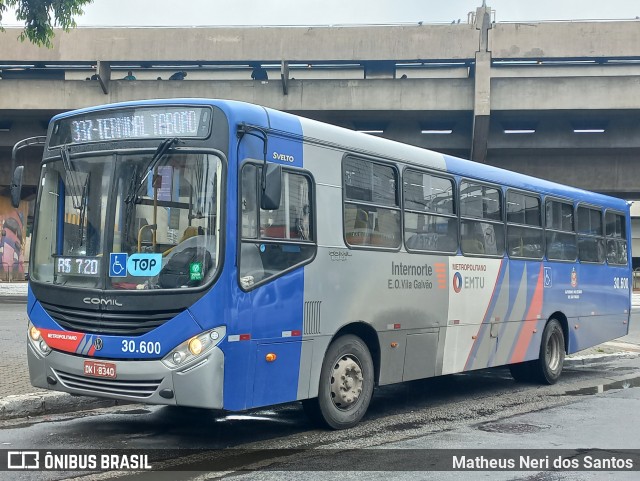 Empresa de Ônibus Vila Galvão 30.600 na cidade de São Paulo, São Paulo, Brasil, por Matheus Neri dos Santos. Número da foto: #12502074.