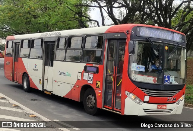 Expresso CampiBus 2334 na cidade de Campinas, São Paulo, Brasil, por Diego Cardoso da Silva. Número da foto: #12505661.