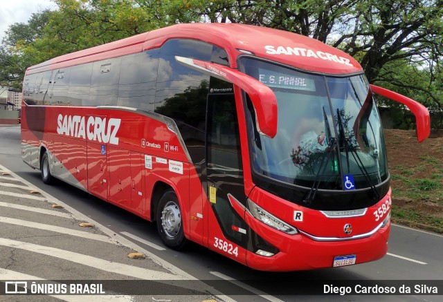 Viação Santa Cruz 35824 na cidade de Campinas, São Paulo, Brasil, por Diego Cardoso da Silva. Número da foto: #12505809.