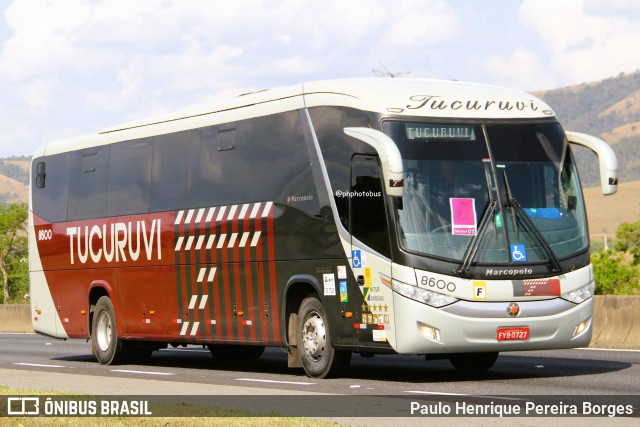 Tucuruvi Transportes e Turismo 8600 na cidade de Roseira, São Paulo, Brasil, por Paulo Henrique Pereira Borges. Número da foto: #12506082.