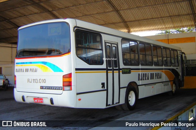 Viação Barra do Piraí Turismo RJ 113.010 na cidade de Barra do Piraí, Rio de Janeiro, Brasil, por Paulo Henrique Pereira Borges. Número da foto: #12506020.
