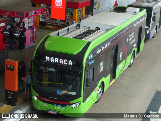 Viação Metrópole Paulista - Zona Sul 7 3502 na cidade de São Paulo, São Paulo, Brasil, por Mateus C.  Cardoso. Número da foto: #12504511.