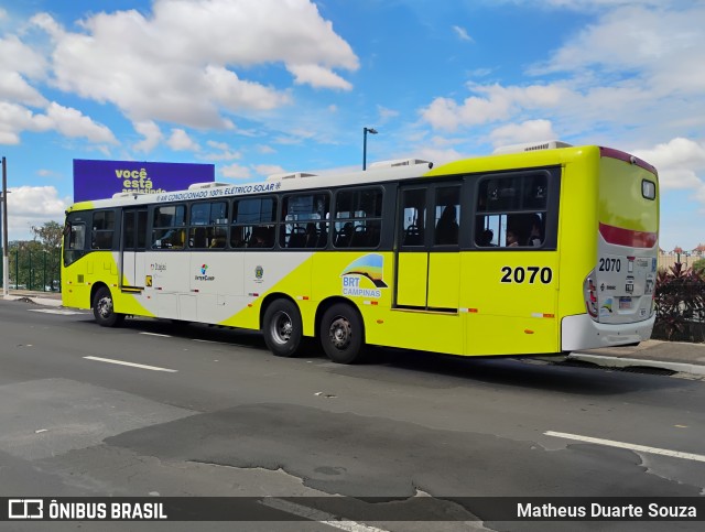 Itajaí Transportes Coletivos 2070 na cidade de Campinas, São Paulo, Brasil, por Matheus Duarte Souza. Número da foto: #12507635.