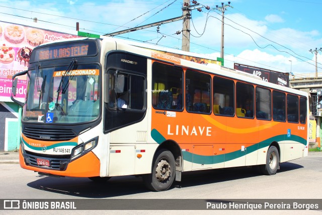 Linave Transportes RJ 146.141 na cidade de Queimados, Rio de Janeiro, Brasil, por Paulo Henrique Pereira Borges. Número da foto: #12508516.