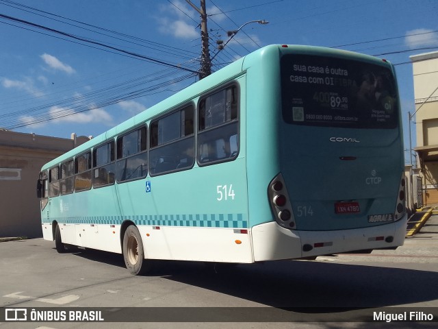 Viação Nossa Senhora Conquistadora 514 na cidade de Pelotas, Rio Grande do Sul, Brasil, por Miguel Filho. Número da foto: #12506895.