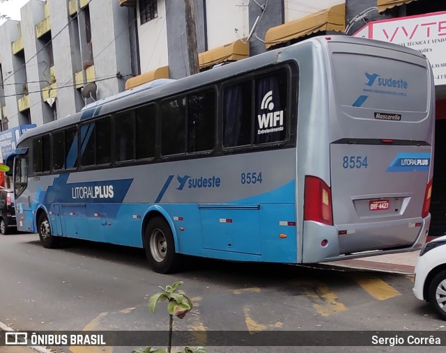 Viação Sudeste 8554 na cidade de Vila Velha, Espírito Santo, Brasil, por Sergio Corrêa. Número da foto: #12508743.