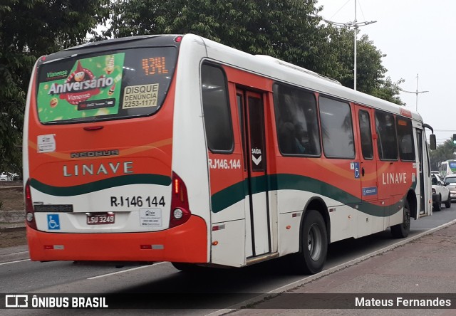 Linave Transportes RJ 146.144 na cidade de Nova Iguaçu, Rio de Janeiro, Brasil, por Mateus Fernandes. Número da foto: #12508896.